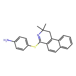 4-[(2,2-dimethyl-1H-benzo[f]isoquinolin-4-yl)sulfanyl]aniline structure