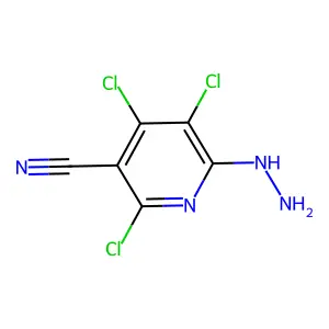 3-Pyridinecarbonitrile, 2,4,5-trichloro-6-hydrazino- structure