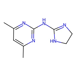 N-(4,5-dihydro-1H-imidazol-2-yl)-4,6-dimethylpyrimidin-2-amine structure