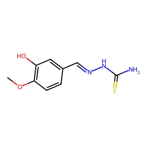 Hydrazinecarbothioamide, 2-[(3-hydroxy-4-methoxyphenyl)methylene]- structure