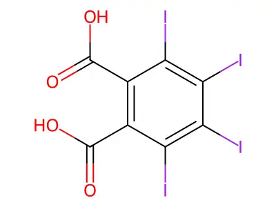 3,4,5,6-Tetraiodophthalic acid structure