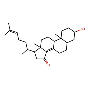 3-Hydroxycholest-8(14),24-dien-15-one structure