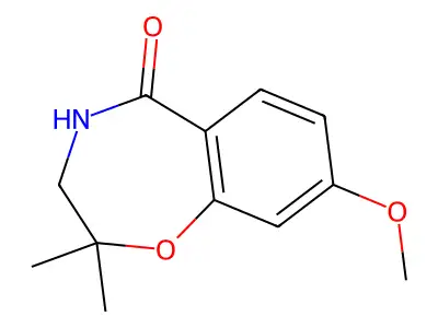 8-Methoxy-2,2-dimethyl-2,3,4,5-tetrahydro-1,4-benzoxazepin-5-one structure