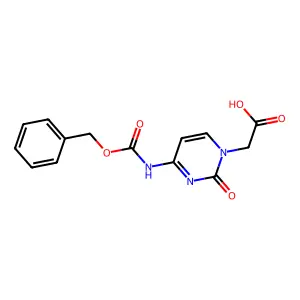 2-(4-(((Benzyloxy)carbonyl)amino)-2-oxopyrimidin-1(2H)-yl)acetic acid structure