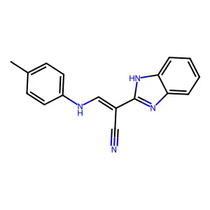 (E)-2-(1H-benzo[d]imidazol-2-yl)-3-(p-tolylamino)acrylonitrile structure