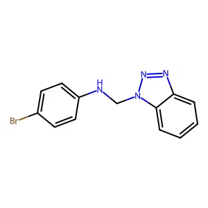 N-(1H-benzotriazol-1-ylmethyl)-4-bromoaniline structure