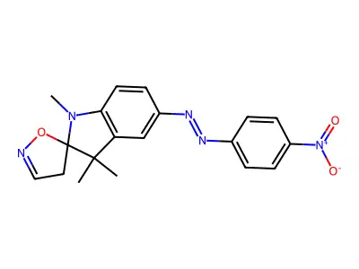Spiro[2H-indole-2,5'(4'H)-isoxazole], 1,3-dihydro-1,3,3-trimethyl-5-[2-(4-nitrophenyl)diazenyl]- structure