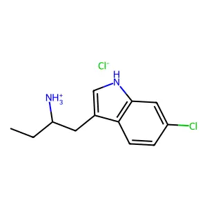 1-(6-Chloro-1H-indol-3-yl)butan-2-amine--hydrogen chloride (1/1) structure