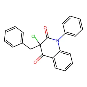 (3R)-3-benzyl-3-chloro-1-phenylquinoline-2,4-dione structure
