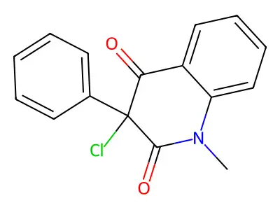 3-Chloro-1-methyl-3-phenylquinoline-2,4-dione structure