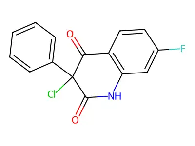 3-Chloro-7-fluoro-3-phenyl-1,2,3,4-tetrahydroquinoline-2,4-dione structure