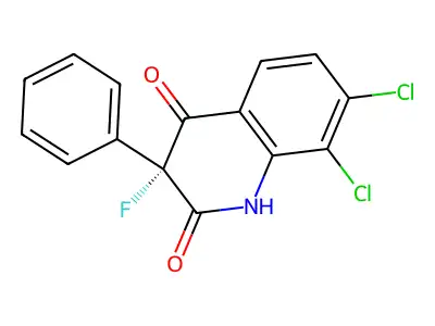7,8-Dichloro-3-fluoro-3-phenyl-1,2,3,4-tetrahydroquinoline-2,4-dione structure