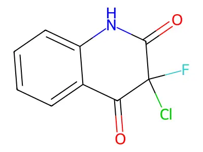 3-Chloro-3-fluoro-2-hydroxyquinolin-4(3H)-one structure