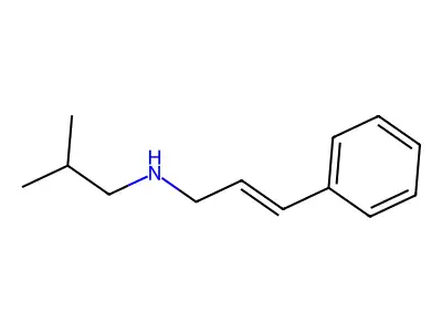2-Propen-1-amine, N-(2-methylpropyl)-3-phenyl-, (2E)- structure