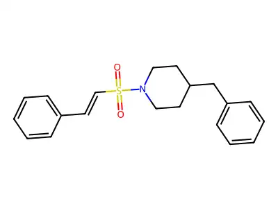 4-Benzyl-1-(2-phenylethenesulfonyl)piperidine structure