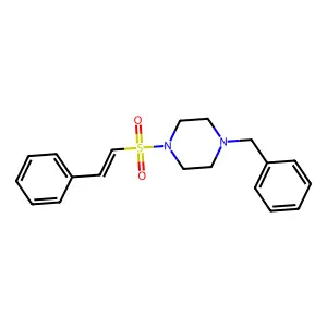 (E)-1-benzyl-4-(styrylsulfonyl)piperazine structure