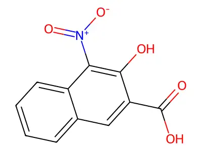2-Naphthalenecarboxylic acid, 3-hydroxy-4-nitro- structure