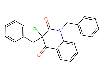2,4(1H,3H)-Quinolinedione, 3-chloro-1,3-bis(phenylmethyl)- structure
