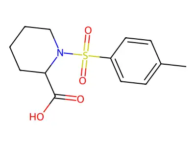 1-((4-Methylphenyl)sulfonyl)piperidine-2-carboxylic acid structure