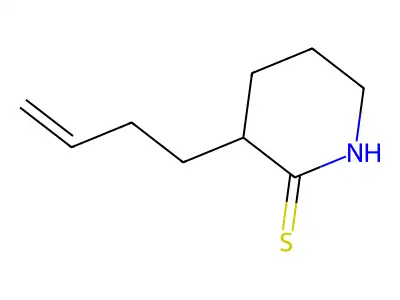 3-But-3-enylpiperidine-2-thione structure