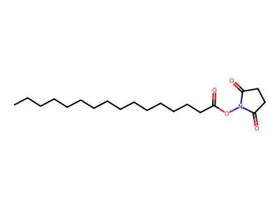 Palmitic acid N-hydroxysuccinimide structure