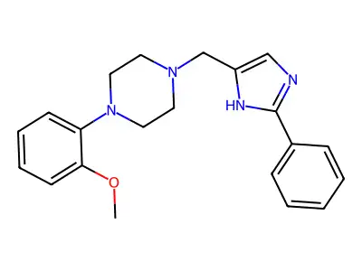 Piperazine, 1-(2-methoxyphenyl)-4-[(2-phenyl-1H-imidazol-4-yl)methyl]- structure