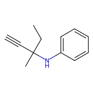 Aniline, N-(3-methyl-1-pentyn-3-yl)- structure
