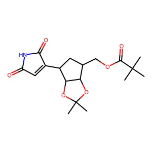 3-(2,3-(Isopropylidenedioxy)-4-(pivaloxymethyl)cyclopentyl)maleimide structure