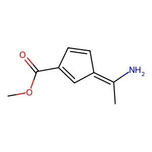 3-(1-Aminoethylidene)-1,4-cyclopentadiene-1-carboxylic acid methyl ester structure