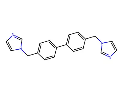 1-[[4-[4-(Imidazol-1-ylmethyl)phenyl]phenyl]methyl]imidazole structure