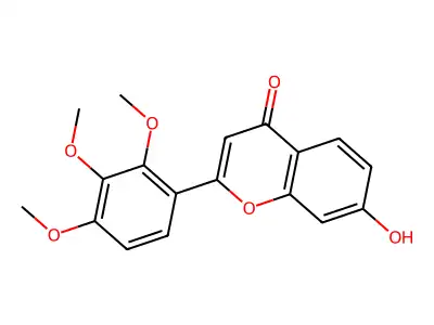 4H-1-Benzopyran-4-one, 7-hydroxy-2-(2,3,4-trimethoxyphenyl)- structure