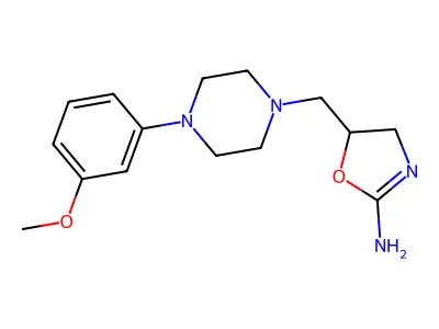 2-噁唑胺 4,5-二氢-5-((4-(3-甲氧基苯基)-1-哌嗪基)甲基)- structure