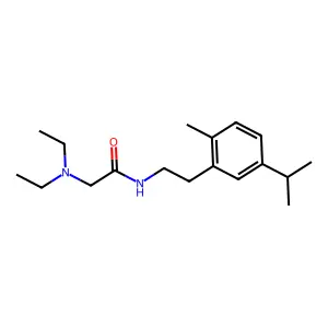 Acetamide, 2-(diethylamino)-N-(5-isopropyl-2-methylphenethyl)-, hydrochloride structure