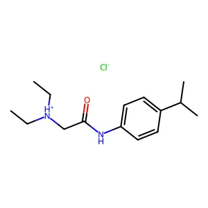 Acetanilide, 2-(diethylamino)-4'-isopropyl-, monohydrochloride structure