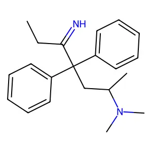 3,3-二苯基-4-亚氨基-N,N,1-三甲基己胺 structure