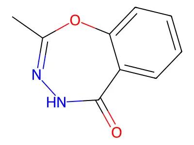 2-methyl-1,3,4-benzoxadiazepin-5(4H)-one structure