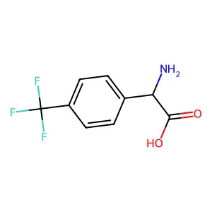 (2R)-2-amino-2-[4-(trifluoromethyl)phenyl]acetic acid structure