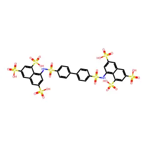 4,4'Biphenbis-1,3,6triSO3H-Naphth-NHSO2 structure