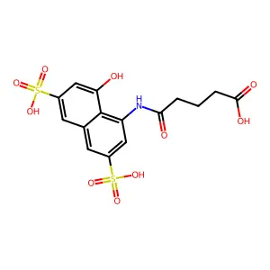 Pentanoic acid, 5-((8-hydroxy-3,6-disulfo-1-naphthalenyl)amino)-5-oxo- structure