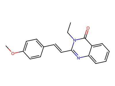 3-ethyl-2-[(E)-2-(4-methoxyphenyl)ethenyl]quinazolin-4-one structure
