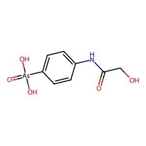 4-(Glycolloylamino)phenylarsonic acid structure