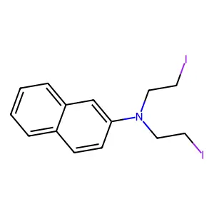 N,N-bis(2-iodoethyl)naphthalen-2-amine structure