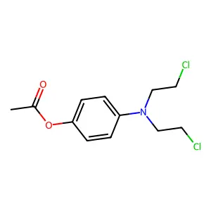 Phenol, p-(bis(2-chloroethyl)amino)-, acetate (ester) structure