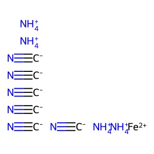 亚铁氰酸铵 structure