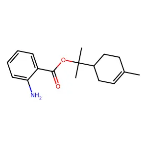 Terpinyl o-aminobenzoate structure