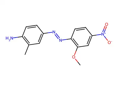 4'-Amino-2-methoxy-3'-methyl-4-nitroazobenzene structure