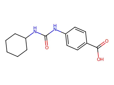 4-[[(Cyclohexylamino)carbonyl]amino]benzoic acid structure