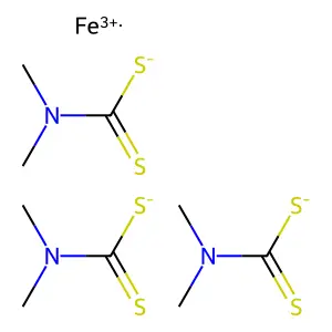 二甲基二硫代氨基甲酸铁 structure