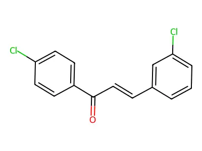 (E)-3-(3-chlorophenyl)-1-(4-chlorophenyl)prop-2-en-1-one structure