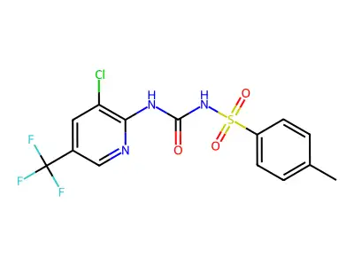 3-[3-chloro-5-(trifluoromethyl)pyridin-2-yl]-1-(4-methylbenzenesulfonyl)urea structure